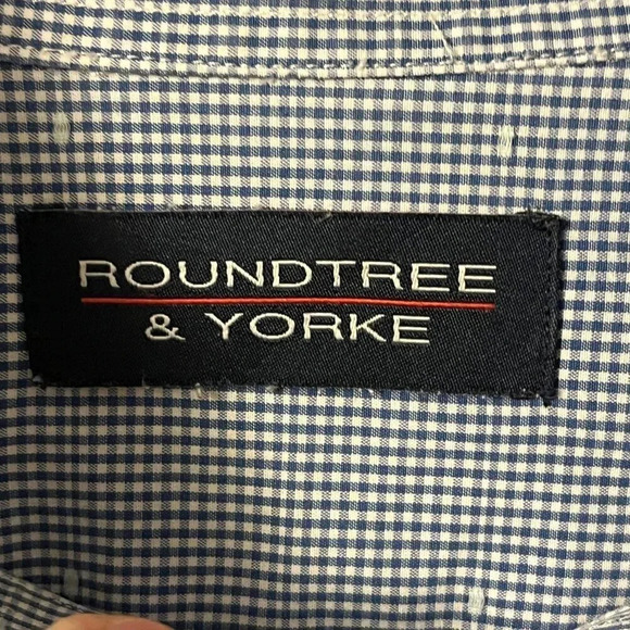 Men’s Roundtree & Yorke Button Down Shirt Size Large - Picture 3 of 8